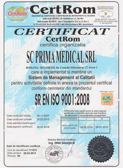 Certificare ISO 9001: 2008
